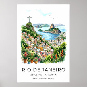 Tropical Vista Rio konsttryck, Kristus Frälsaren Poster