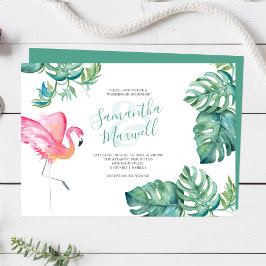 Tropical Watercolor Greenery Bröllop
