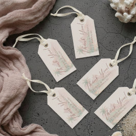 Tropical Watercolor Island Beach Wedding Presentetikett