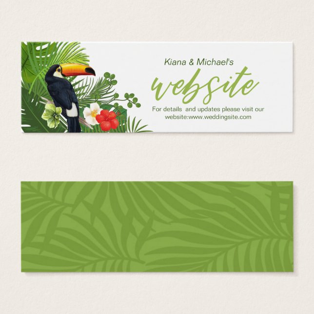 Tropical Website Infoga Grönt-ID577 Litet Visitkort (Framsida & baksida)