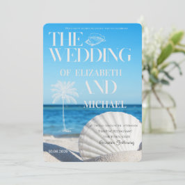 Tropical Wedding Ocean Beach Wedding Inbjudningar