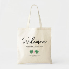 Tropical Welcome Hotel Bag Destination Wedding Tygkasse