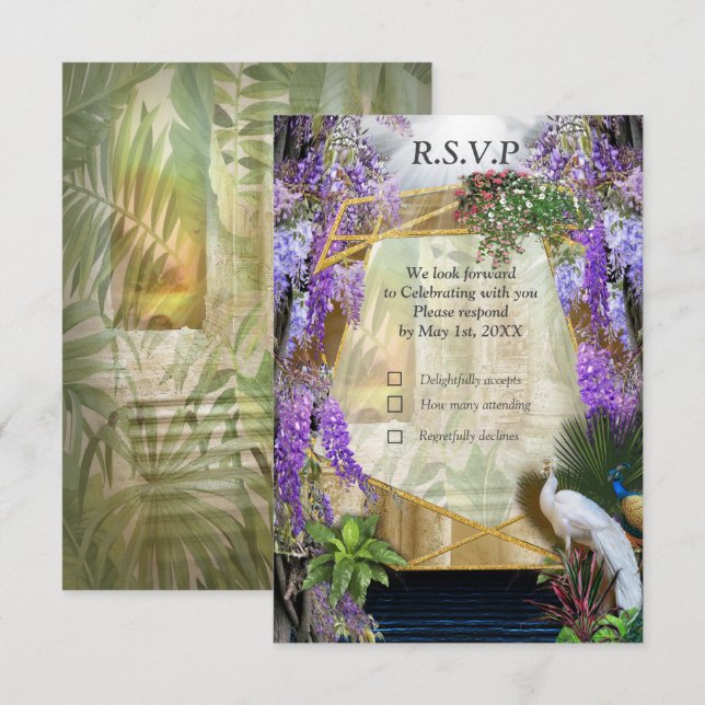 Tropical Wisteria Paradise at Golden Palace RS OSA Kort (Fram/baksida)