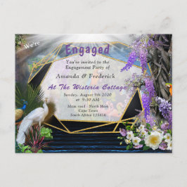 Tropical Wisteria Paradise vid Golden Palace Inbjudan Vykort