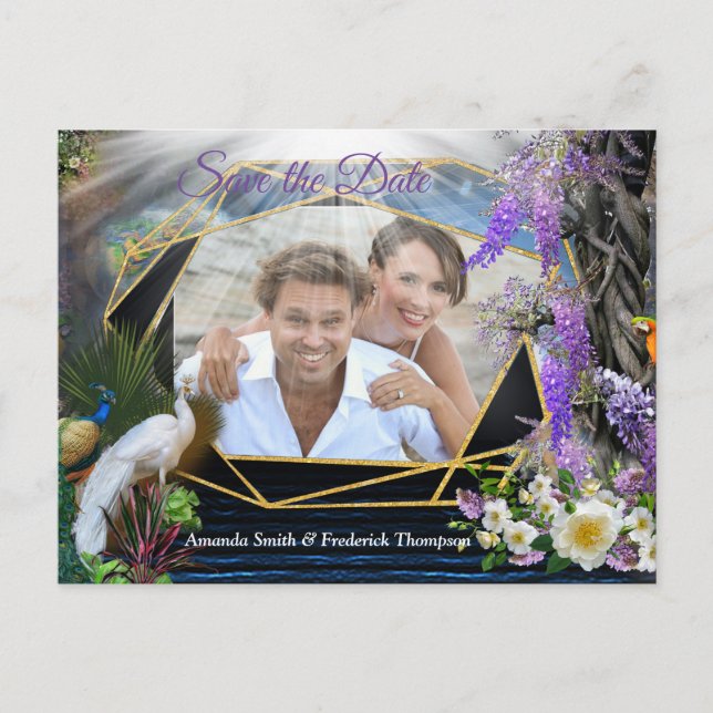 Tropical Wisteria Paradise vid Golden Palace Meddelande Vykort (Framsida)