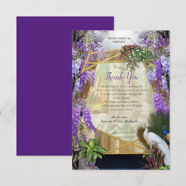 Tropical Wisteria Paradise vid Golden Palace OSA Kort (Fram/baksida)