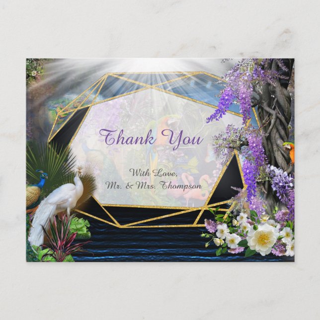 Tropical Wisteria Paradise vid Golden Palace Vykort (Framsida)