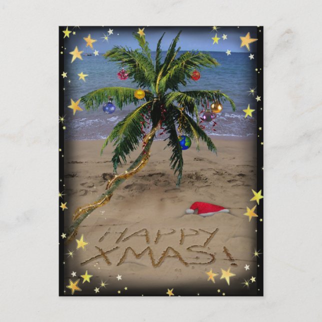 Tropical X-mas Helg Vykort (Framsida)