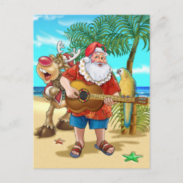 Tropical X-mas, Santa på stranden Helg Vykort