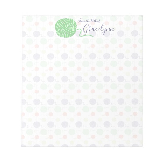 Tropical Yarn Boll String Mönster Anteckningsblock (Framsida)