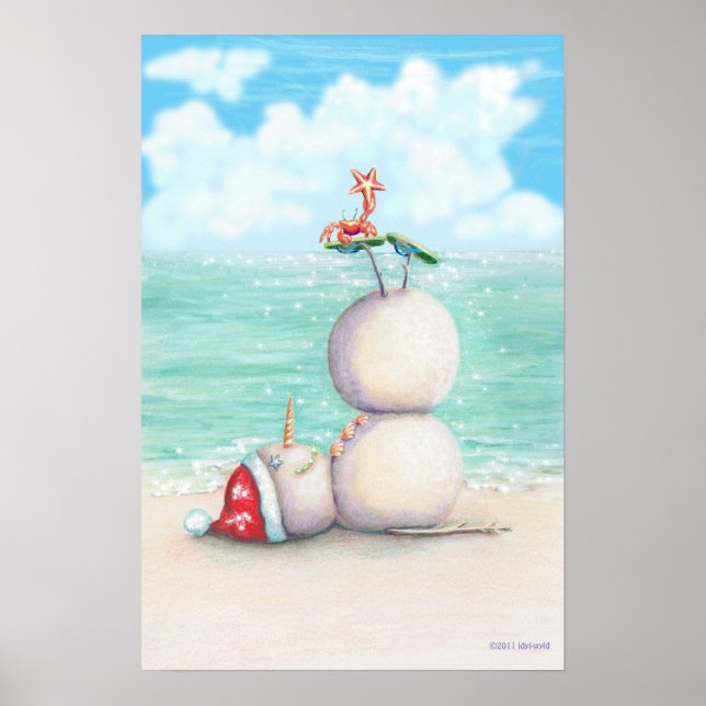 Tropical Yoga Poster av idyl-wyld design, dynor up (Framsidan)