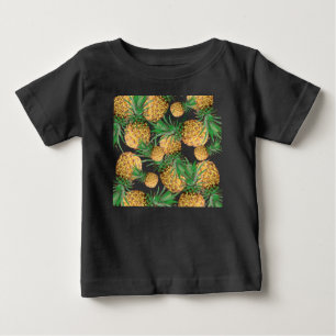 Tropical Yummy Pineapple Mönster T Shirt