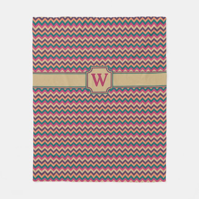 Tropical Zigzag Fleece Blanket (Framsidan)