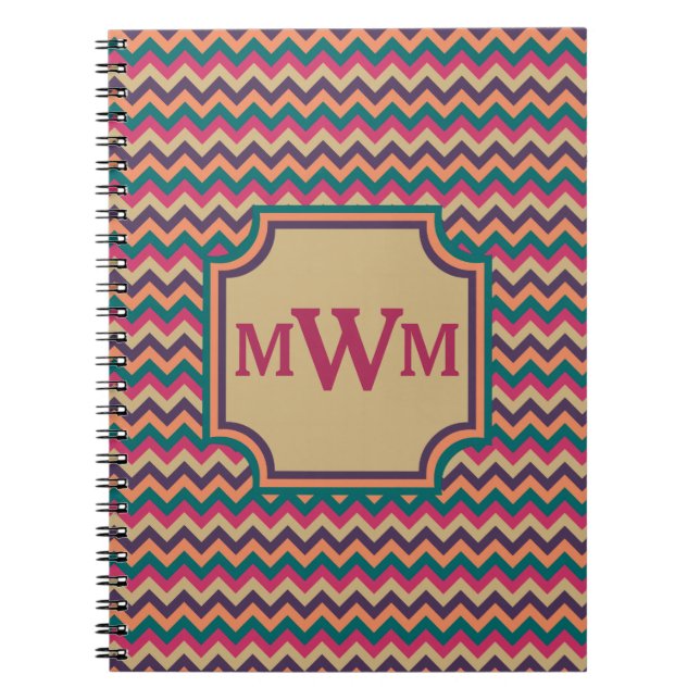 Tropical Zigzag Notebook Anteckningsbok (Framsidan)