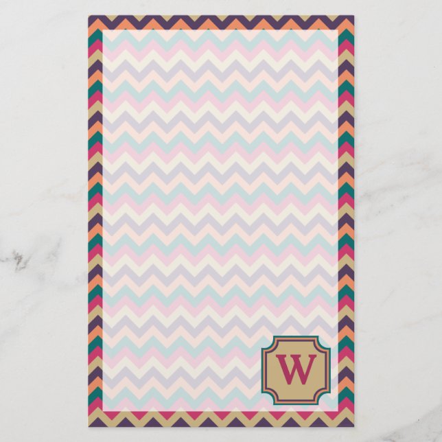 Tropical Zigzag Stationery Brevpapper (Framsida)