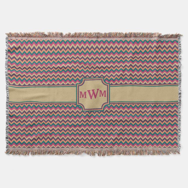 Tropical Zigzag Throw Blanket Filt (Framsidan)