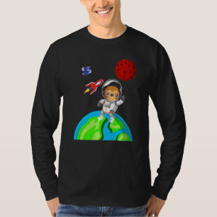 Tropical Zoo Animal Rymden Rocket Astronaut S T Shirt