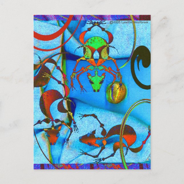 TropicalDog Blue Vykort (Framsida)