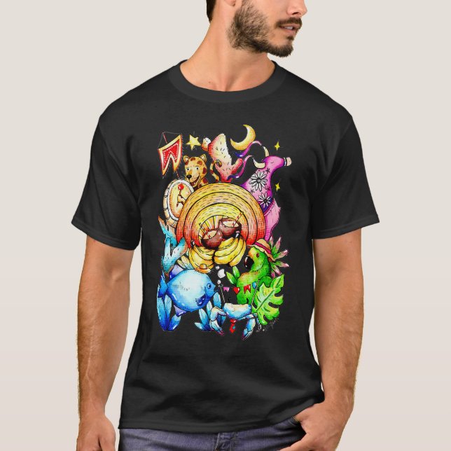 Tropicalia Akvarell T Shirt (Framsida)