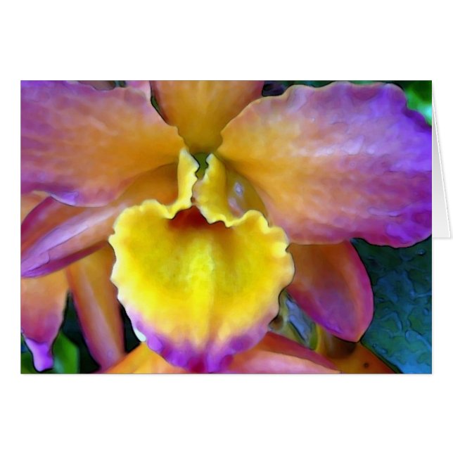 Tropicana Orchid Hälsningskort (Framsidan Horizontal)