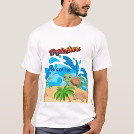 TropicAura Breathe Tropisk Strand Sköldpadda T-Shi T Shirt