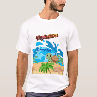 TropicAura Breathe Tropisk Strand Sköldpadda T-Shi T Shirt