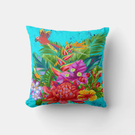 TropiColor Fusion Macaw & Blommigt Sergranat Kudde