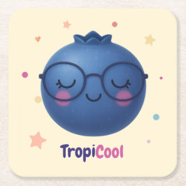 TropiCool Blueberry - Sweet & Coola Bord accent Underlägg Papper Kvadrat