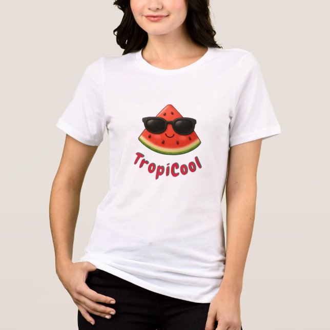 TropiCool Watermelon - Cute & Juicy Summer T Shirt (Framsida)