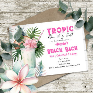 Tropik Beach Bachelorette Party Inbjudningar