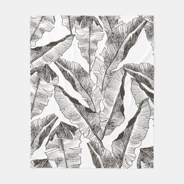 Tropik gör blommigt av sömlös djungel mönster. Pri Fleecefilt (Framsidan)