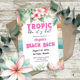 Tropik Hett Bachelorette-partiets färdväg Inbjudningar