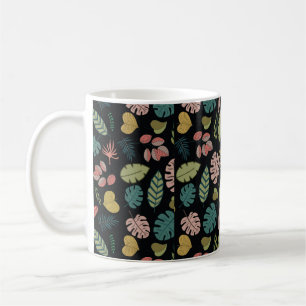 Tropik löv sömlös mönster kaffemugg