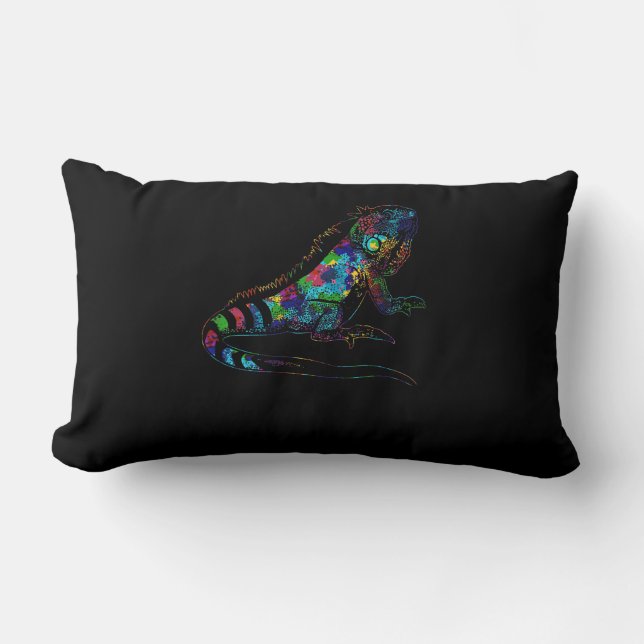 Tropik Reptile Zoo Keeper Gift Idea Iguana Premium Lumbarkudde (Framsida)