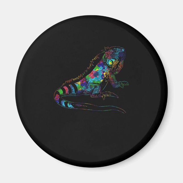 Tropik Reptile Zoo Keeper Gift Idea Iguana Premium Magnet (Framsidan)
