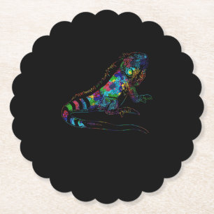 Tropik Reptile Zoo Keeper Gift Idea Iguana Premium Underlägg Papper