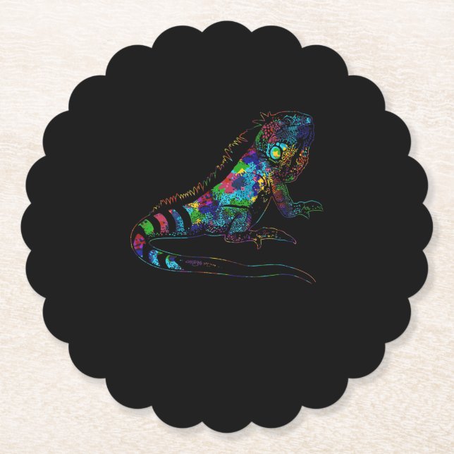 Tropik Reptile Zoo Keeper Gift Idea Iguana Premium Underlägg Papper (Framsida)
