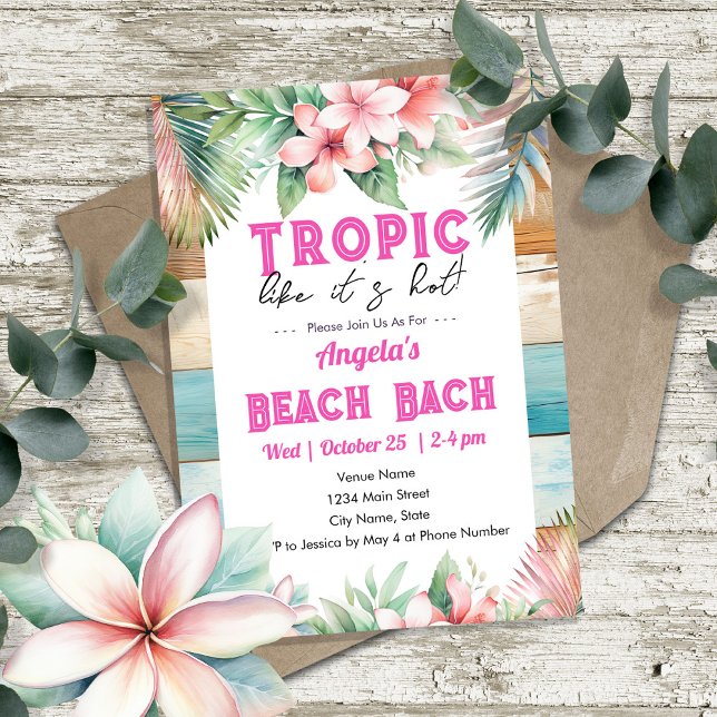 Tropik som Hett Bachelorette Party Inbjudningar (Skapare uppladdad)