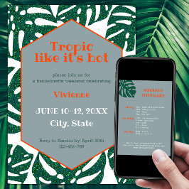 Tropik som Hett Tropical Bachelorette Helg Inbjudningar