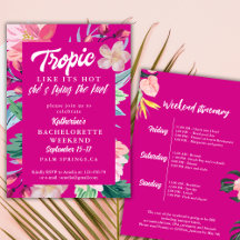 Tropik som shock rosa Bachelorette-partiet