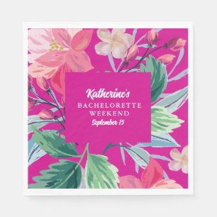 Tropik som shock rosa Bachelorette-partiet Pappersservett
