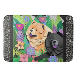 TROPIK TANGO röd svart chow Badrumsmatta