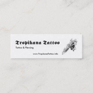 Tropikana tatuering mini visitkort