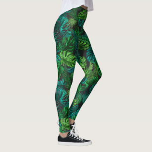 Tropikar för grönt leggings