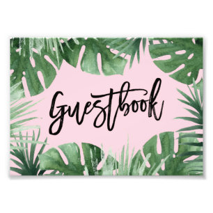 Tropikar Guestbook-utskrift Fototryck