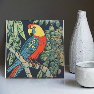 Tropikar under 2000-talet: Vivid Parrot och botani Kakelplatta
