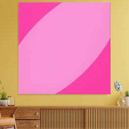 Tropikarna. Färgfläckig Rosa Modern Kurvor Canvastryck