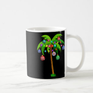 Tropiken Hawaii Beach vid jul Ljus Handflatan Träd Kaffemugg