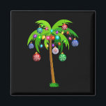 Tropiken Hawaii Beach vid jul Ljus Handflatan Träd Magnet<br><div class="desc">Roligten Hawaii Beach Tropical Julafton Ljus Handflatan Träd</div>