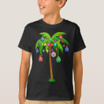 Tropiken Hawaii Beach vid jul Ljus Handflatan Träd T Shirt<br><div class="desc">Roligten Hawaii Beach Tropical Julafton Ljus Handflatan Träd</div>